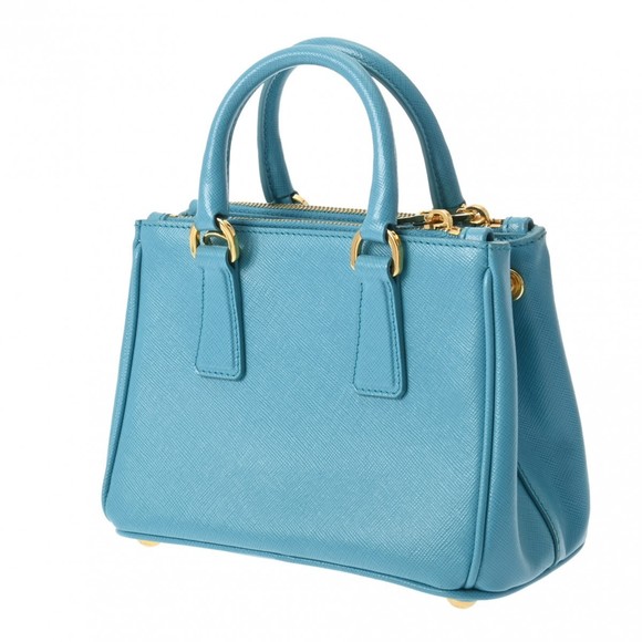Prada 2WAY Galleria Saffiano Bag Turquoise Micro - Picture 1 of 12